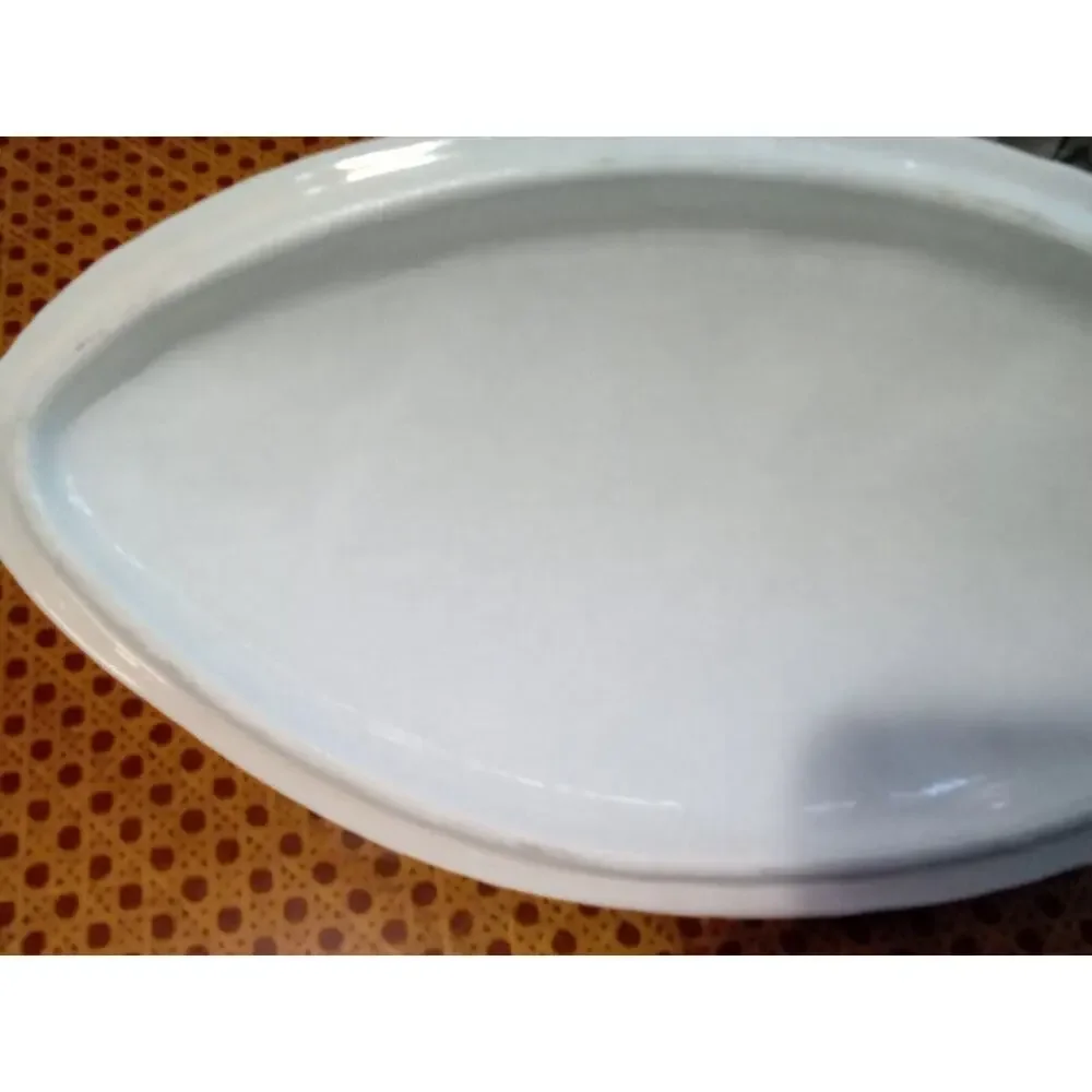 Vintage CALIF USA White Ceramic Ovenproof Fish Shaped Lidded Casserole Dish